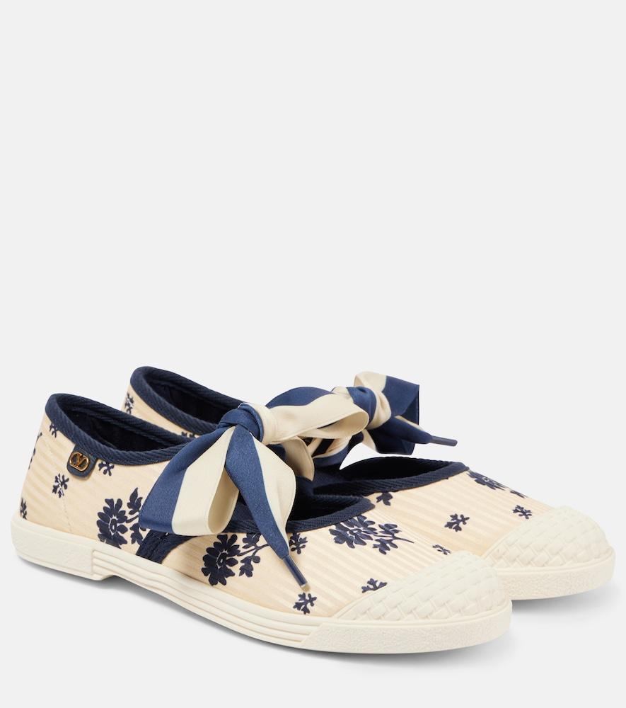 valentino garavani bay by bay printed canvas sneakers