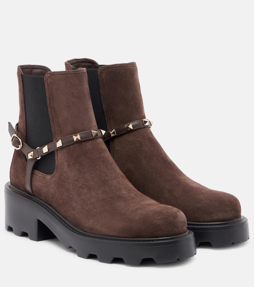 valentino garavani beatle rockstud suede chelsea boots
