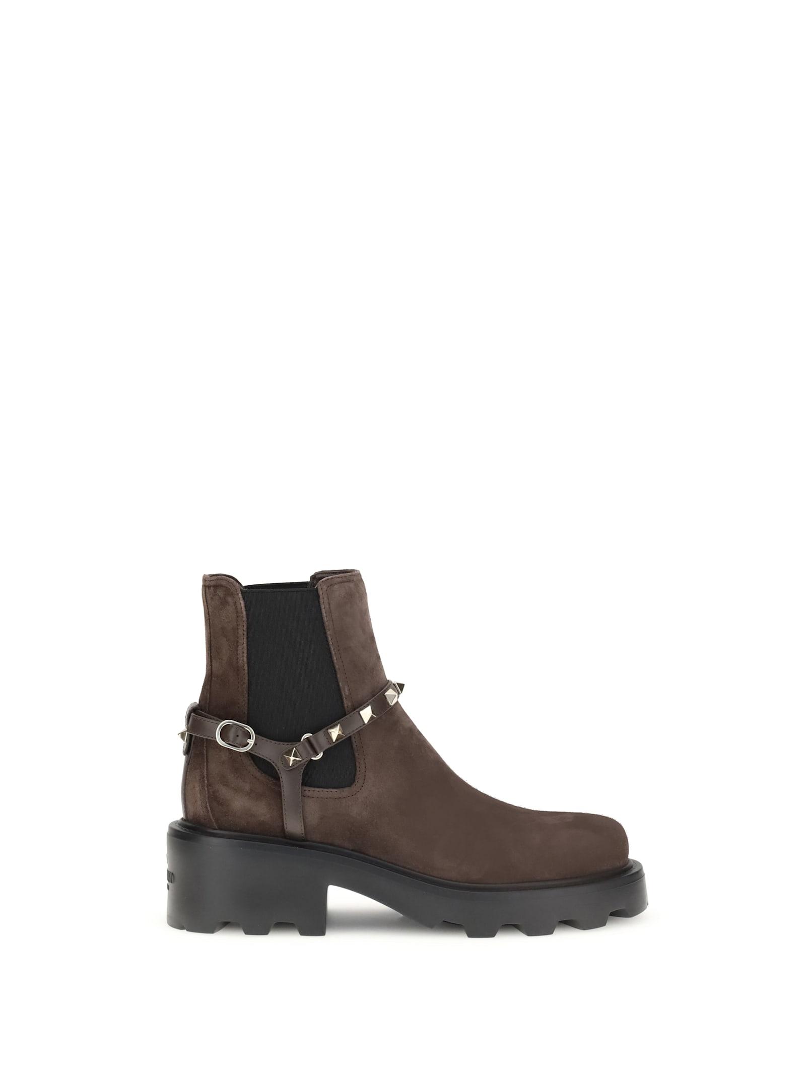valentino garavani beatles ankle boots with studs