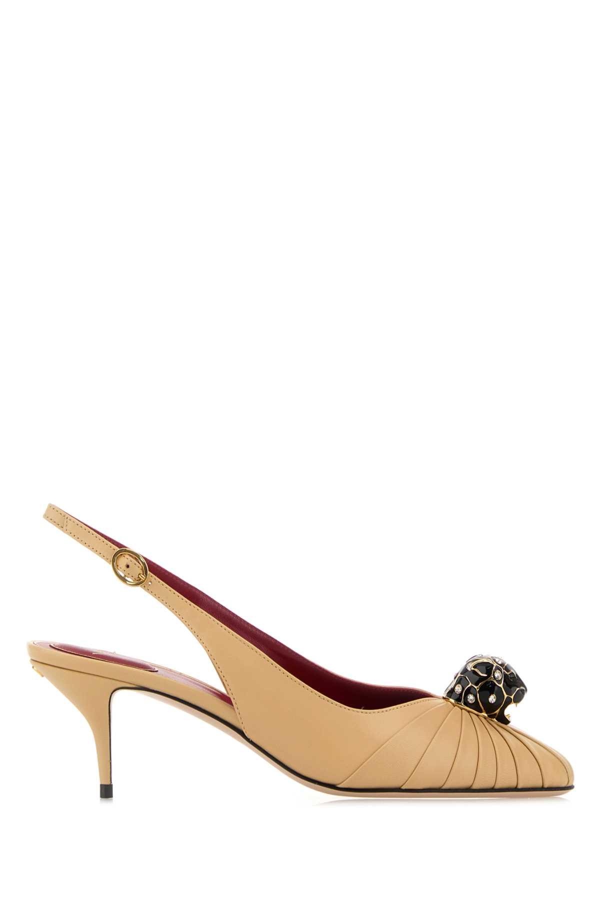 valentino garavani beige leather panthea pumps