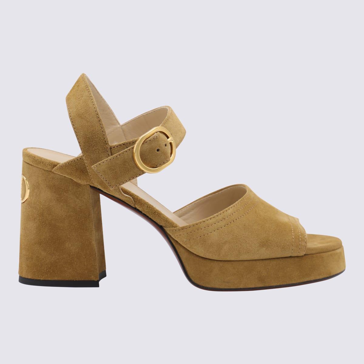 valentino garavani beige leather sandals