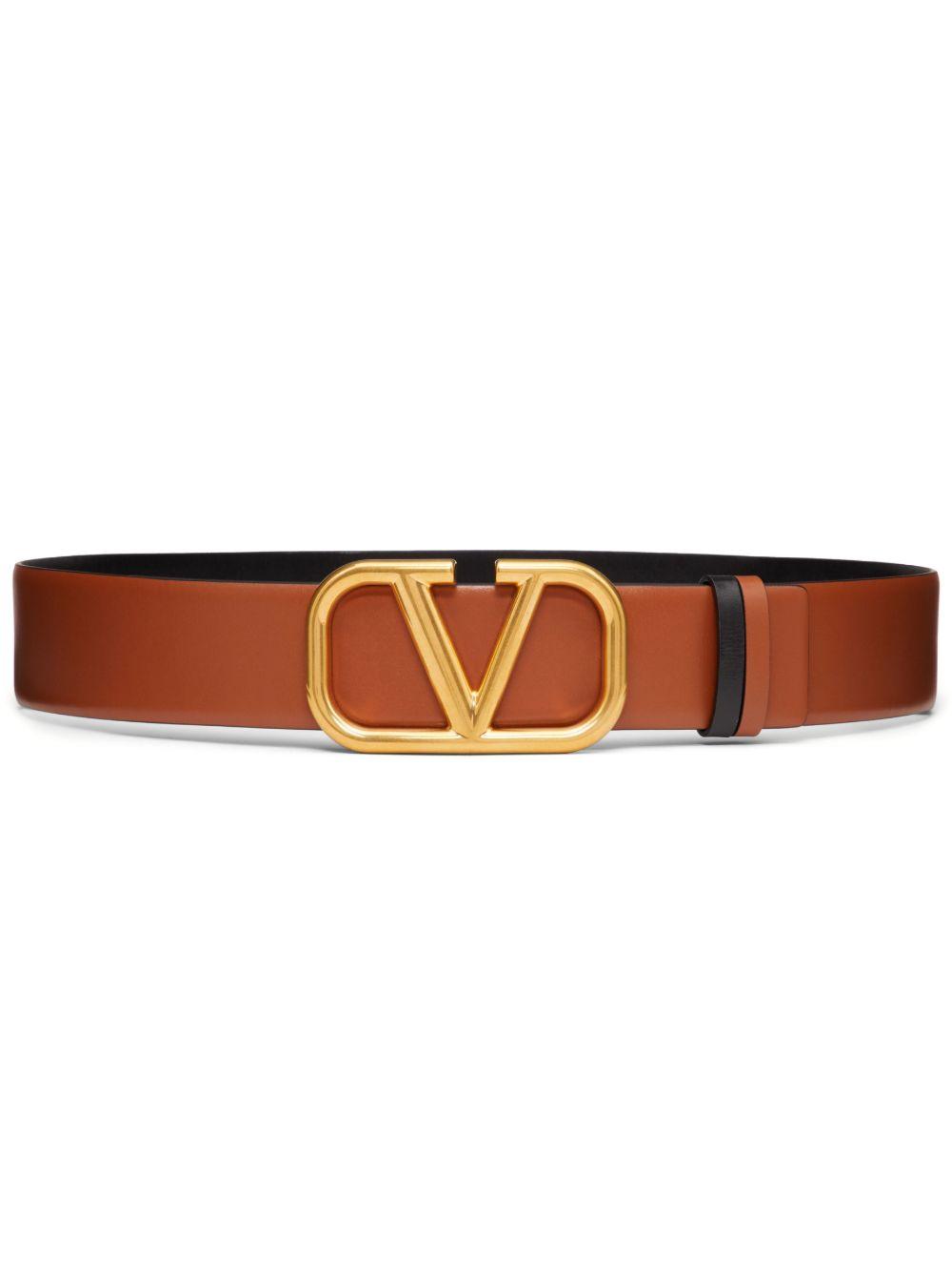 valentino garavani belts leather brown calf - women
