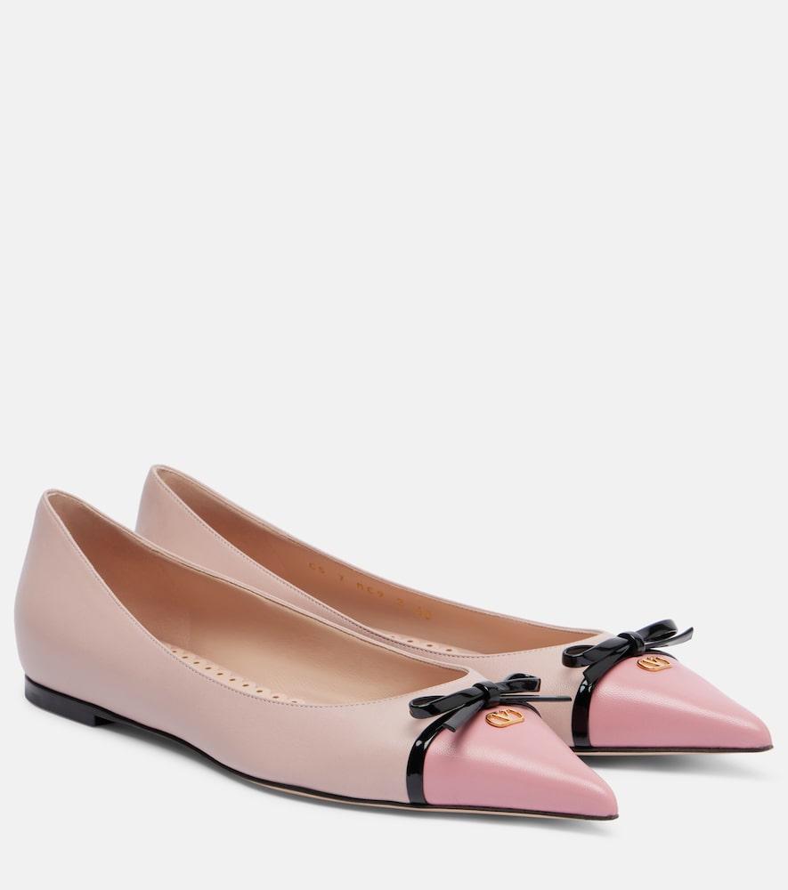 valentino garavani bepointy leather ballet flats