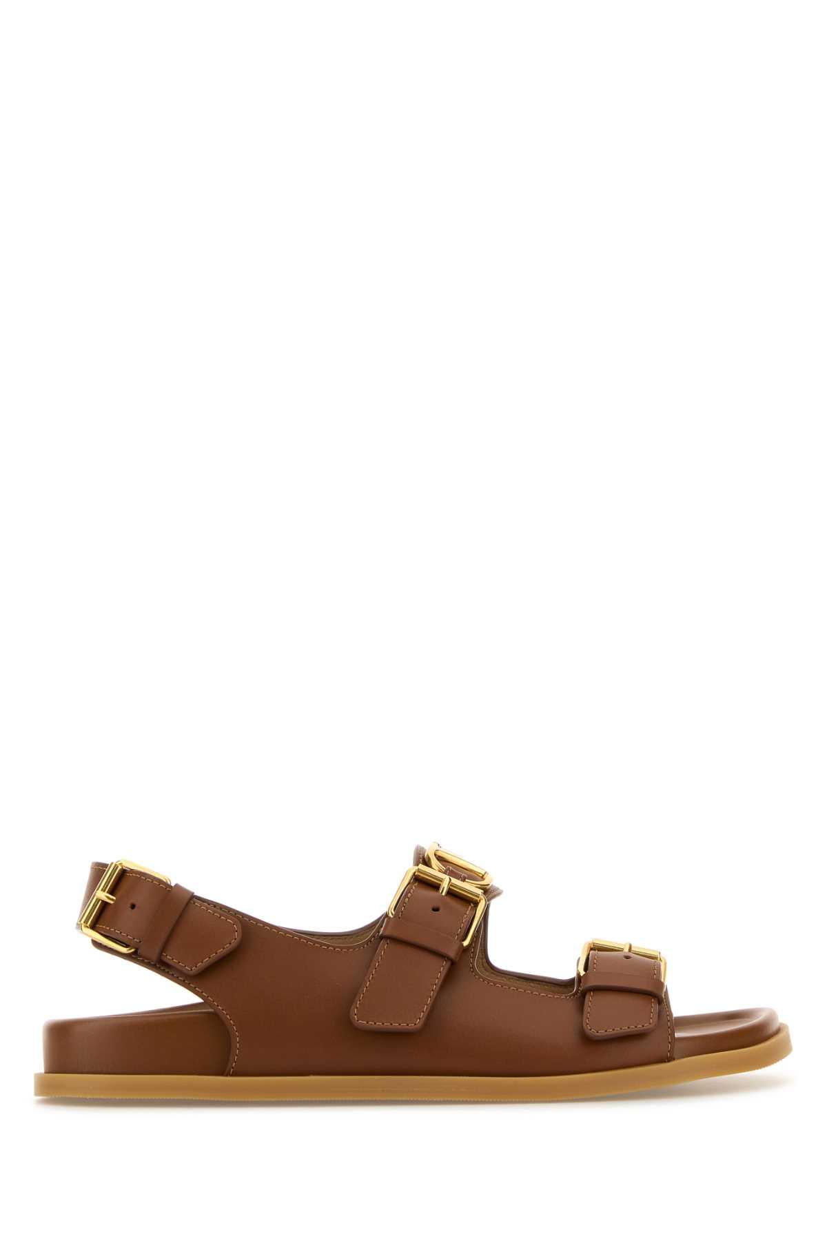 valentino garavani biscuit leather sandals