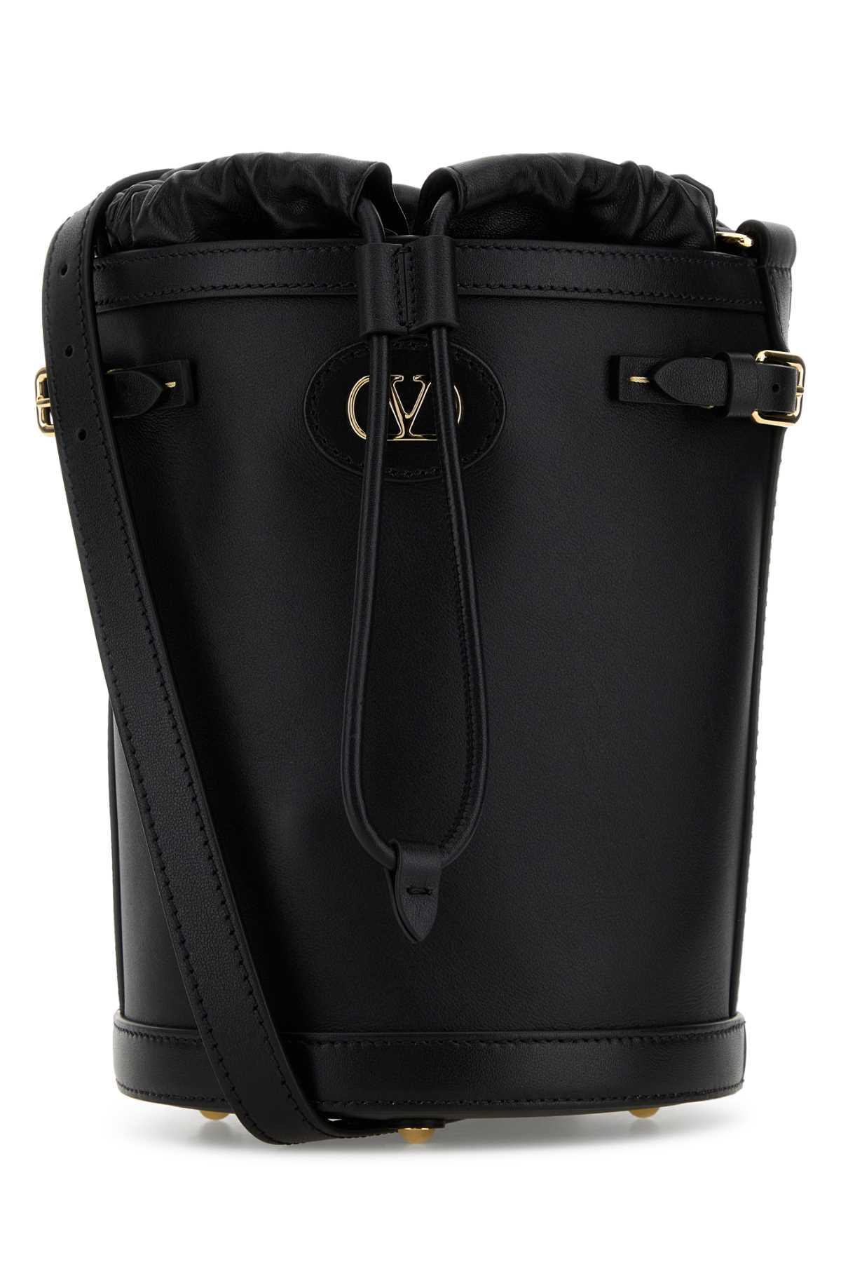 valentino garavani black leather antibes bucket bag