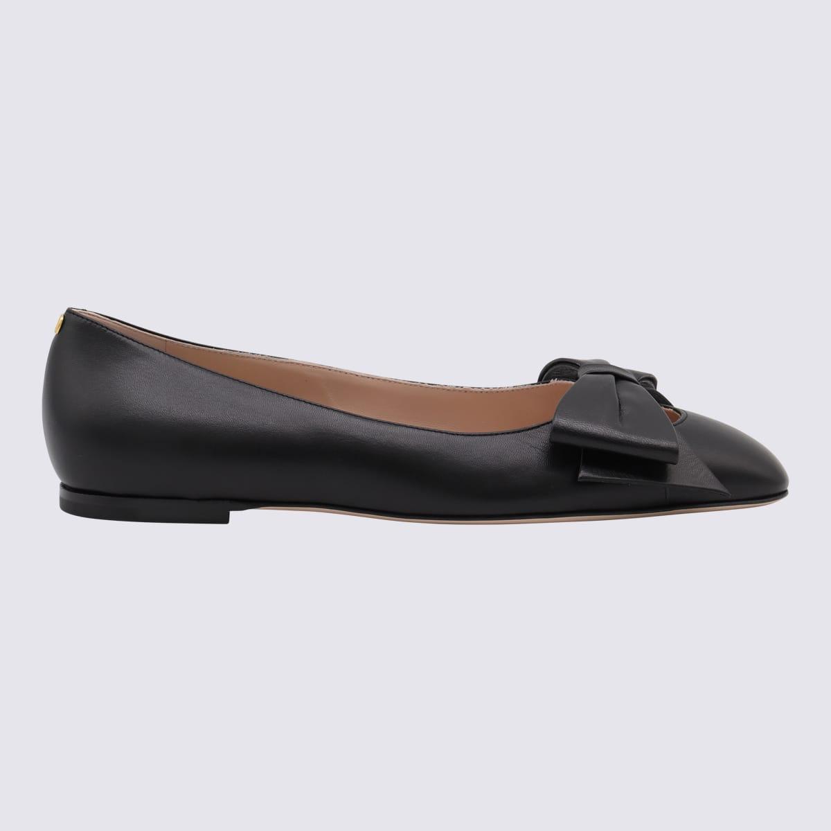 valentino garavani black leather flats