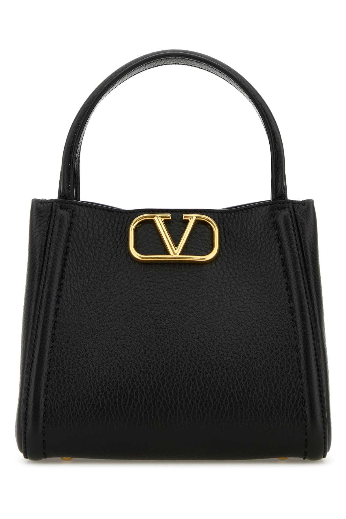 valentino garavani black leather handbag