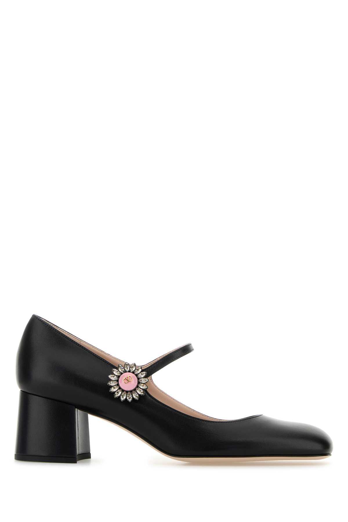 valentino garavani black leather preshoes pumps