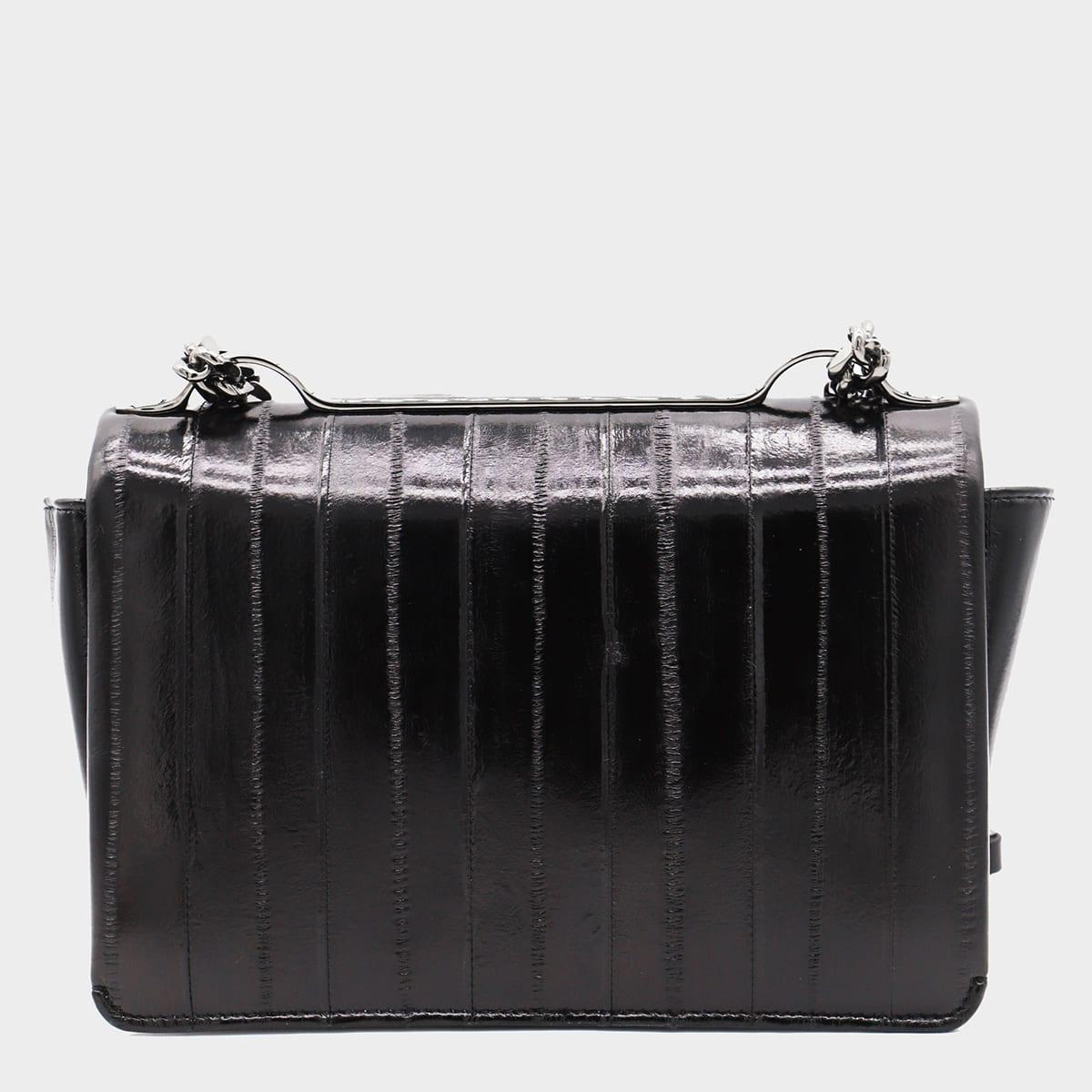 valentino garavani black leather shoulder bag