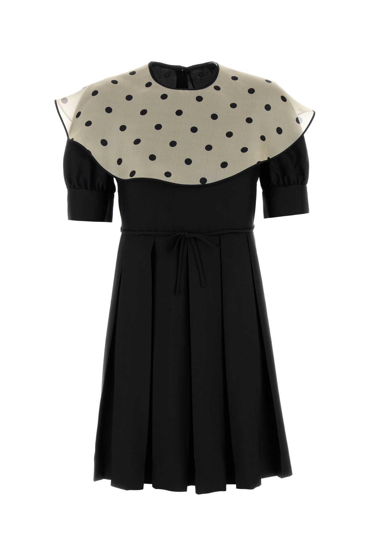 valentino garavani black silk mini dress