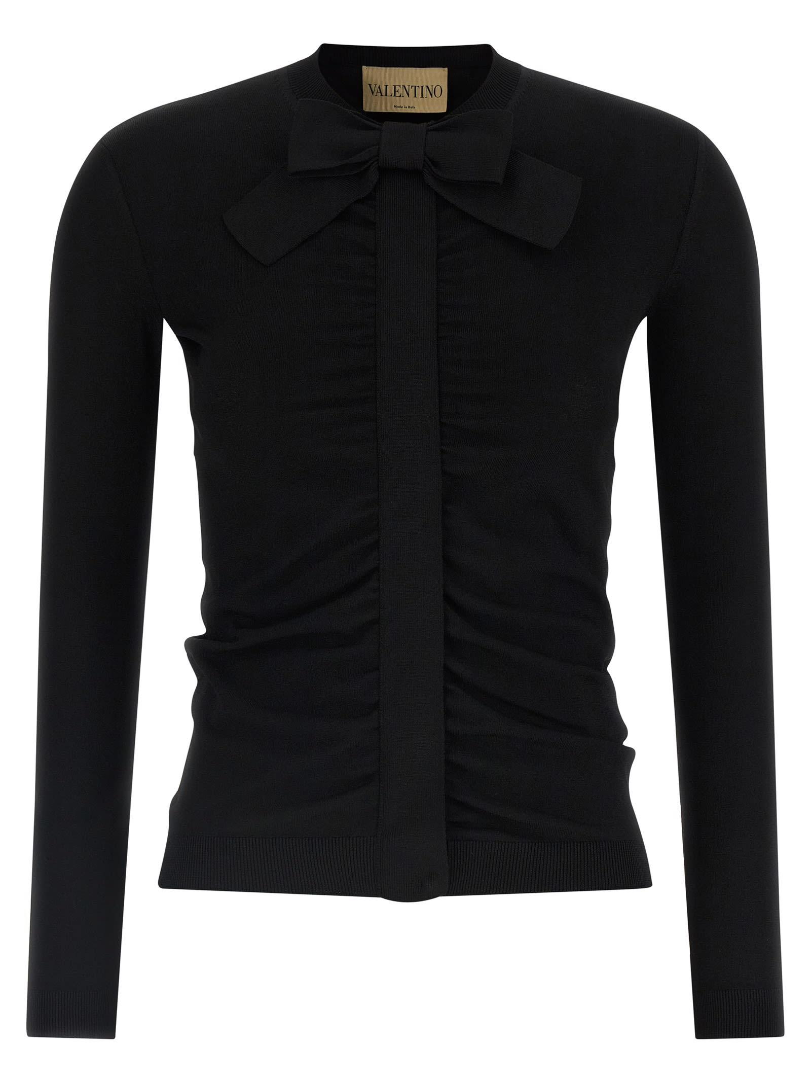 valentino garavani bow cardigan