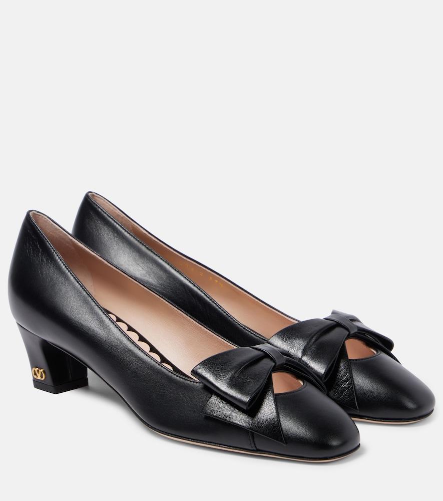 valentino garavani bowow 45 leather pumps