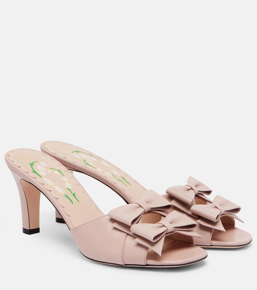 valentino garavani bowow 75 leather mules