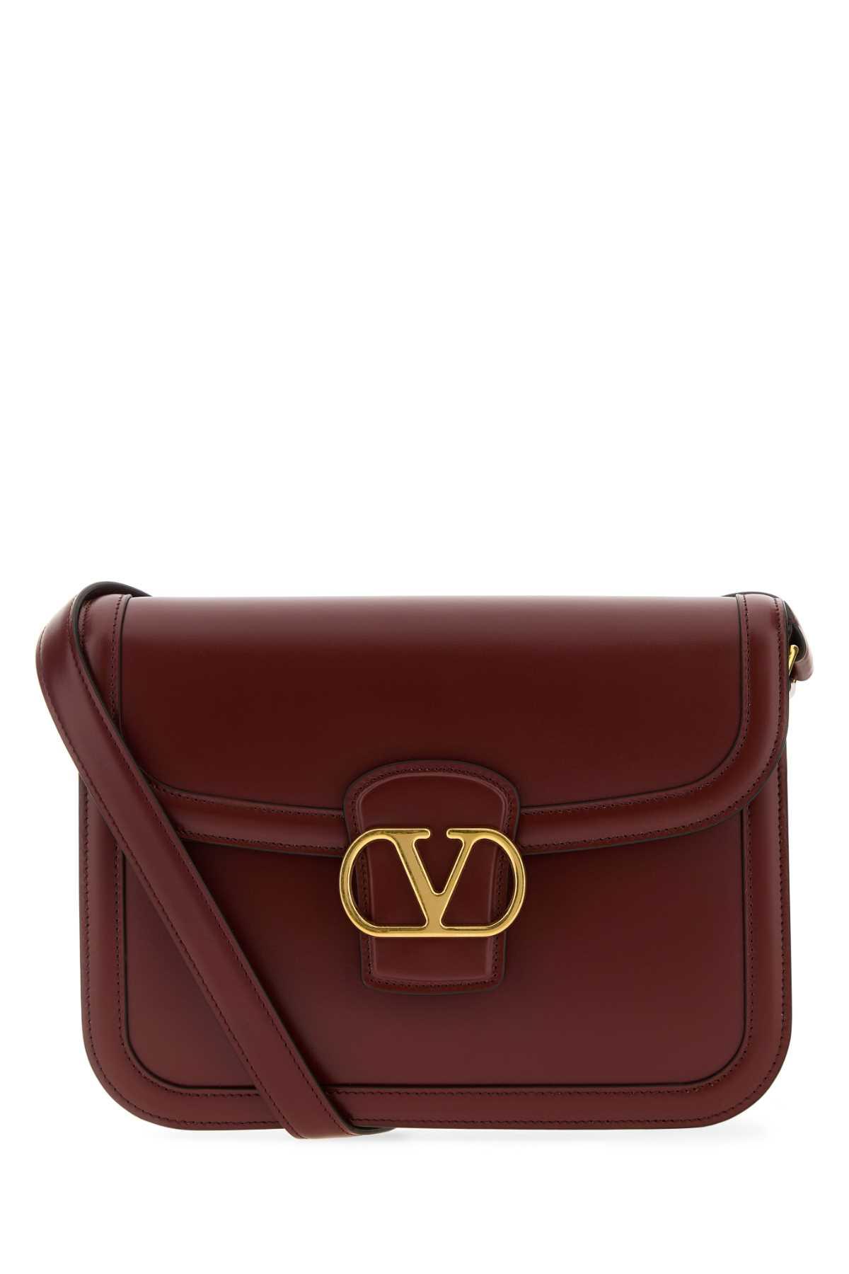 valentino garavani burgundy leather 9to5 shoulder bag