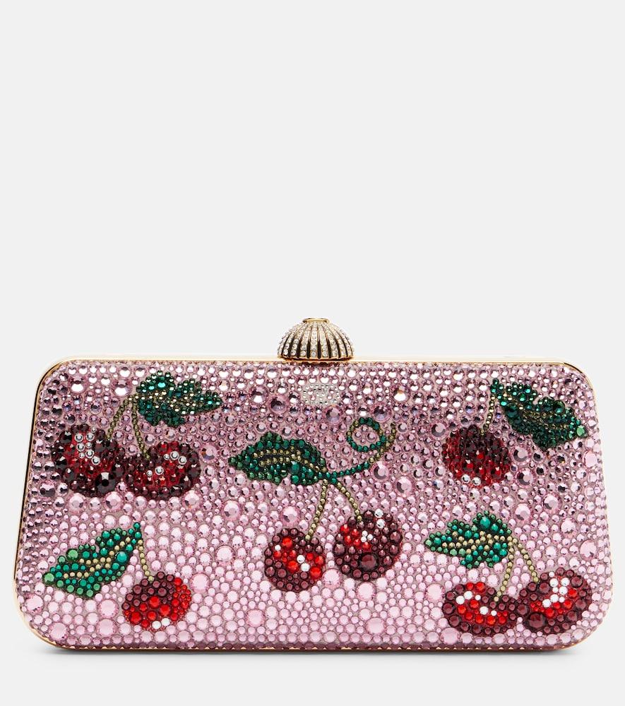 valentino garavani carry secrets cherryfic embellished clutch