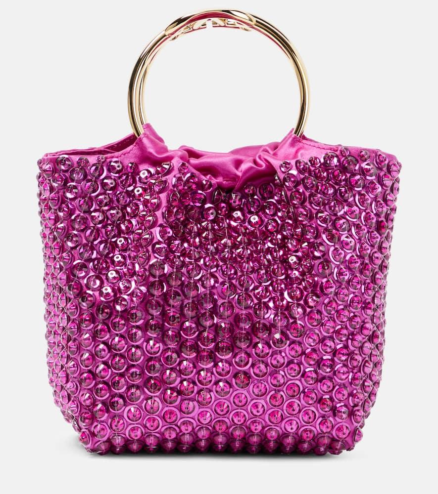 valentino garavani carry secrets small embellished bucket bag