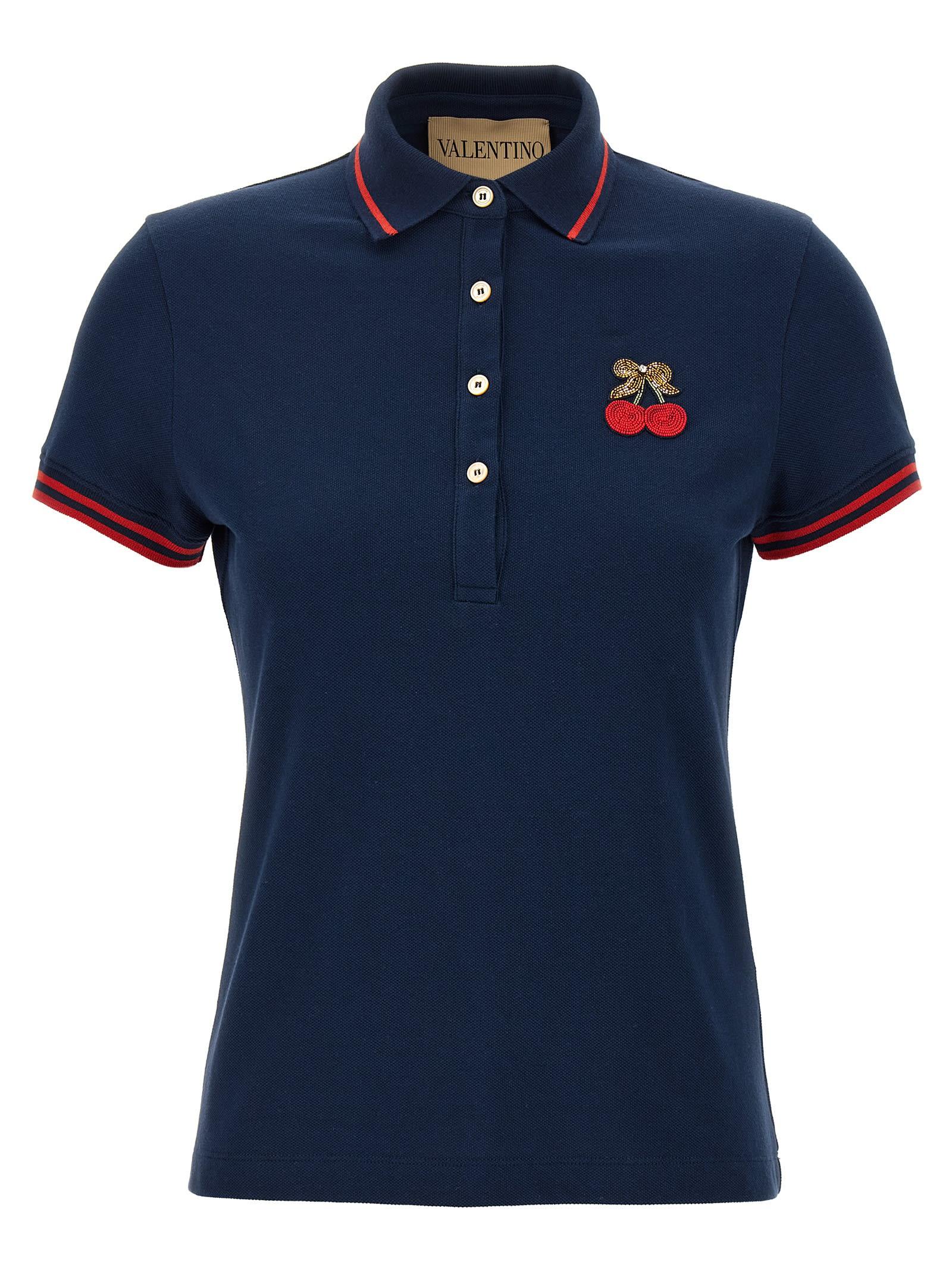 valentino garavani cherryfic polo shirt