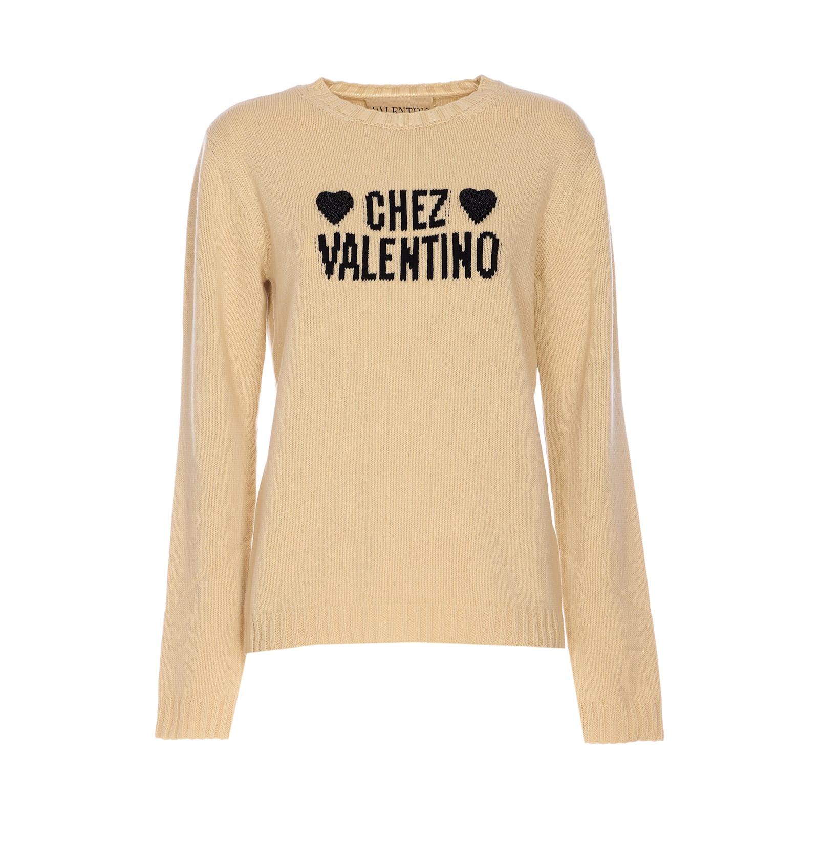 valentino garavani chez valentino logo sweater