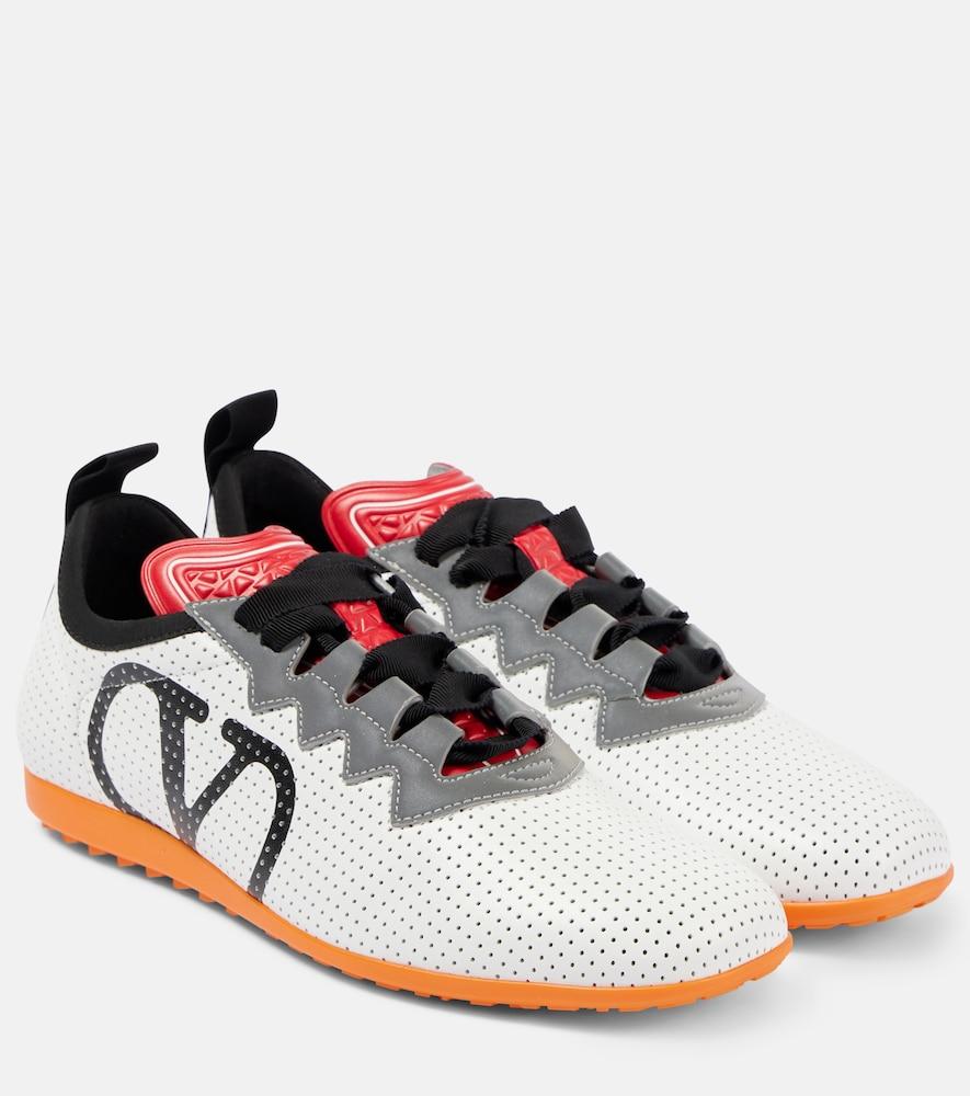 valentino garavani chromathon leather sneakers