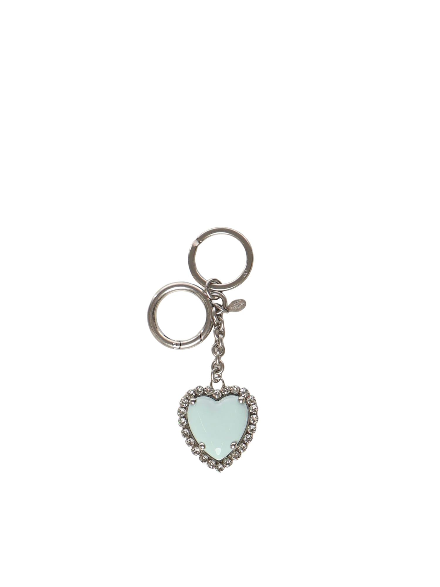 valentino garavani coeur hyperbole bag charm with keychain