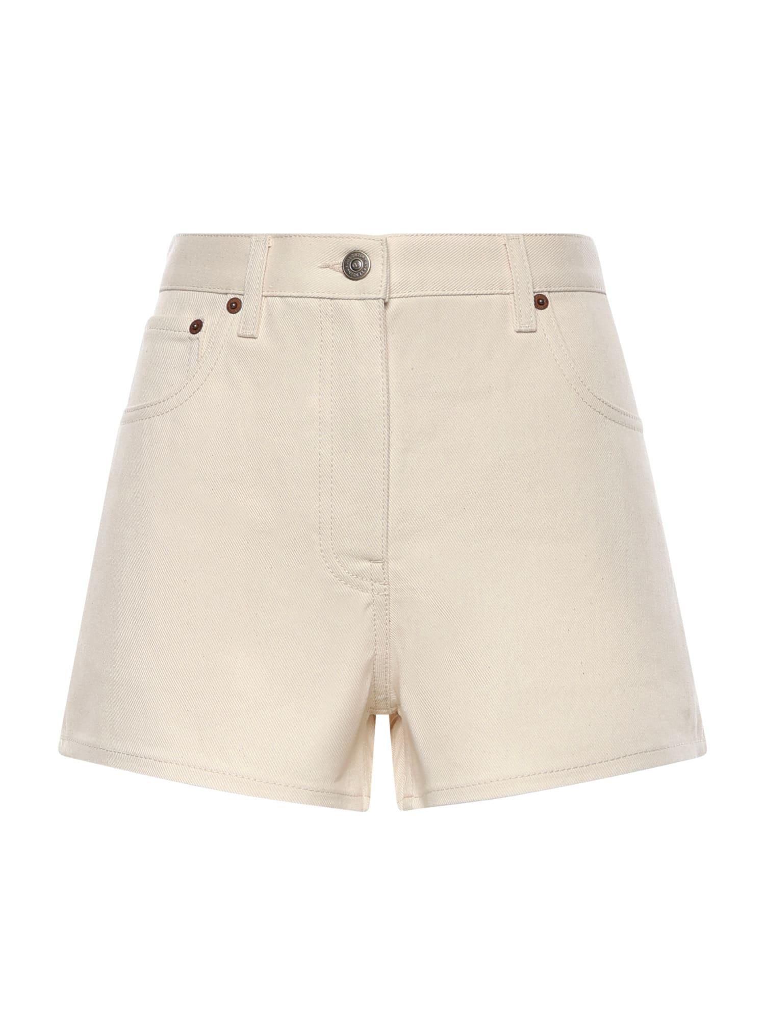 valentino garavani cotton denim shorts