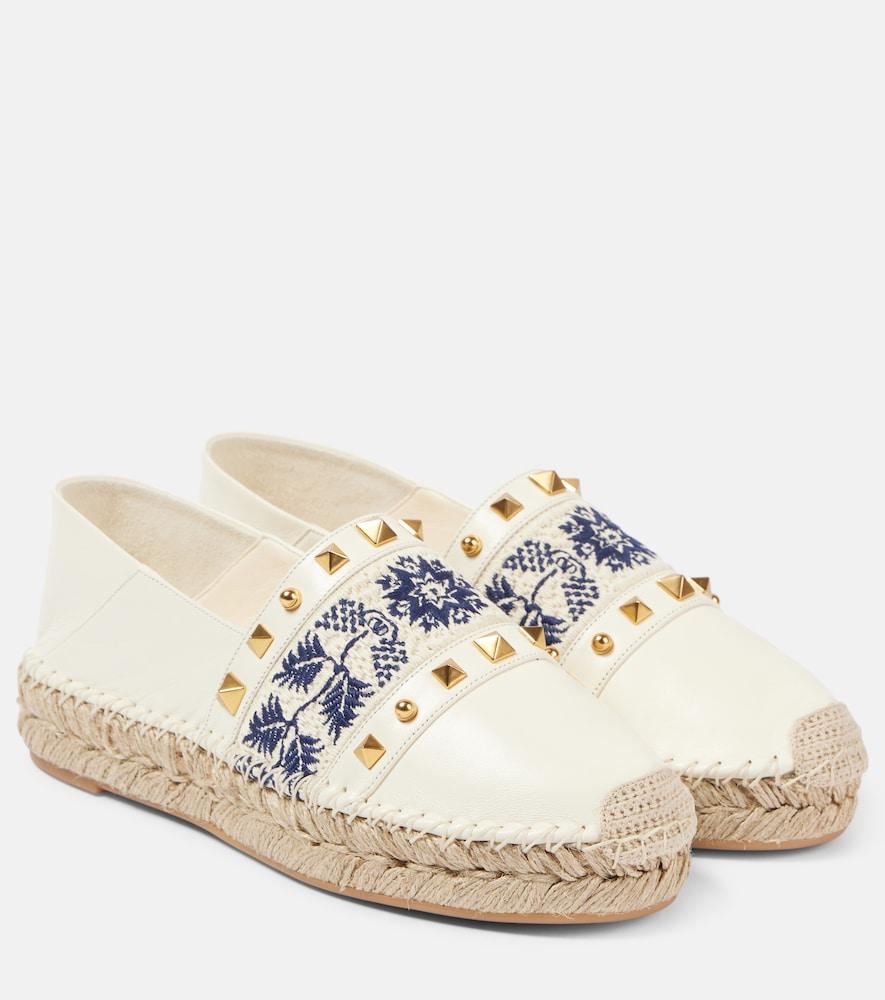 valentino garavani country leather espadrilles