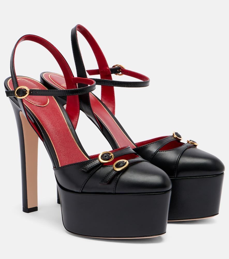 valentino garavani crasher 145 leather platform pumps