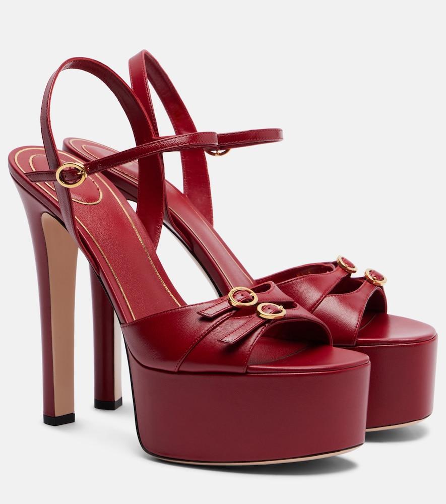 valentino garavani crasher 145 leather platform sandals