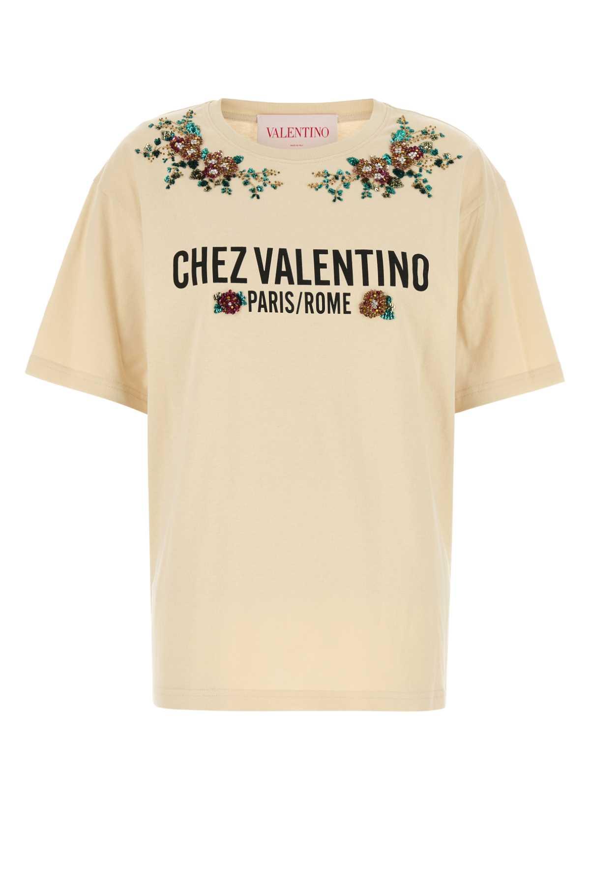 valentino garavani cream cotton t-shirt