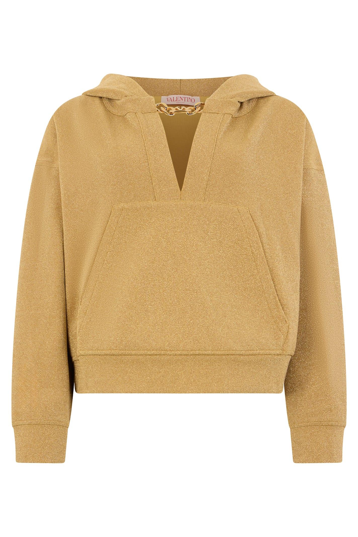 valentino garavani cropped-length hoodie