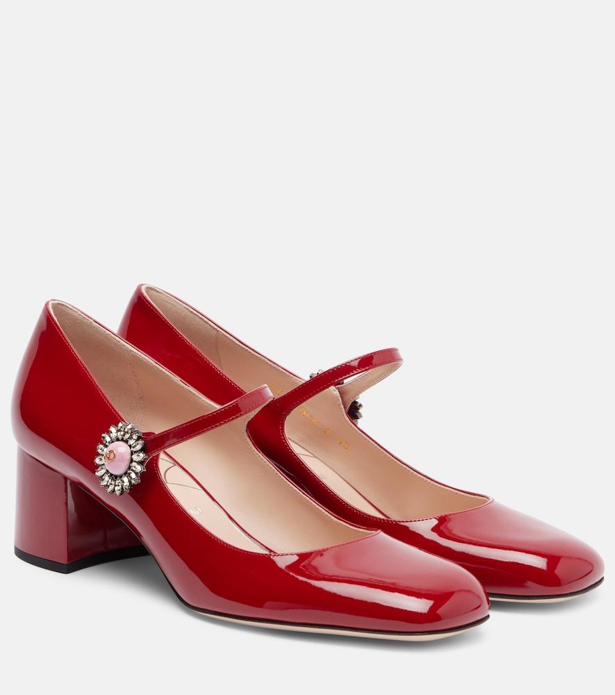 valentino garavani daisy jewel 55 leather mary jane pumps