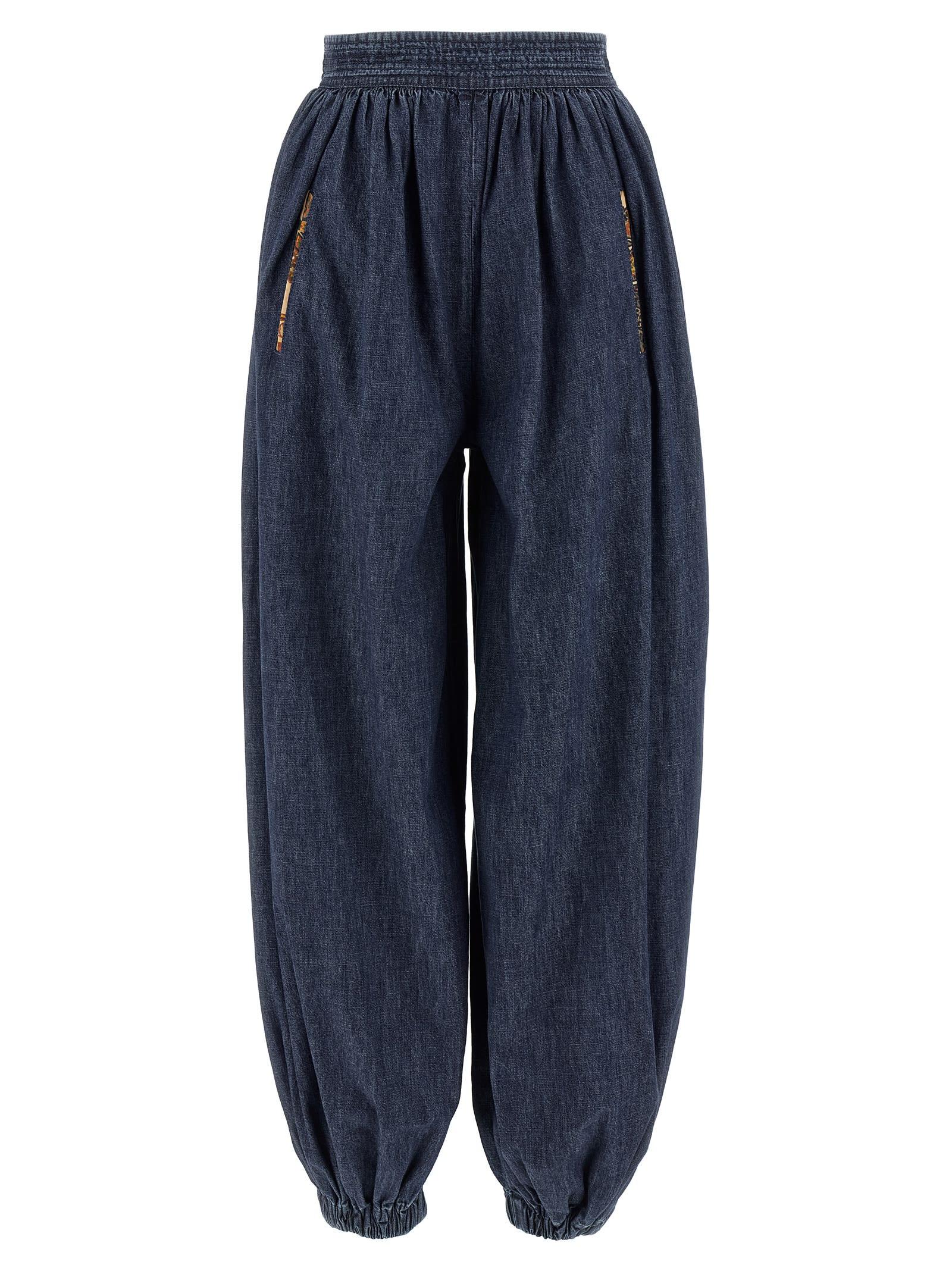 valentino garavani denim chambray pants