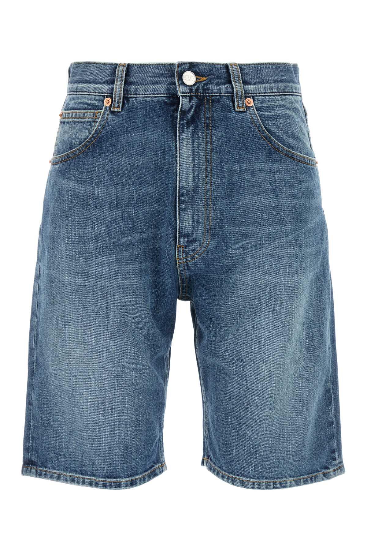 valentino garavani denim shorts