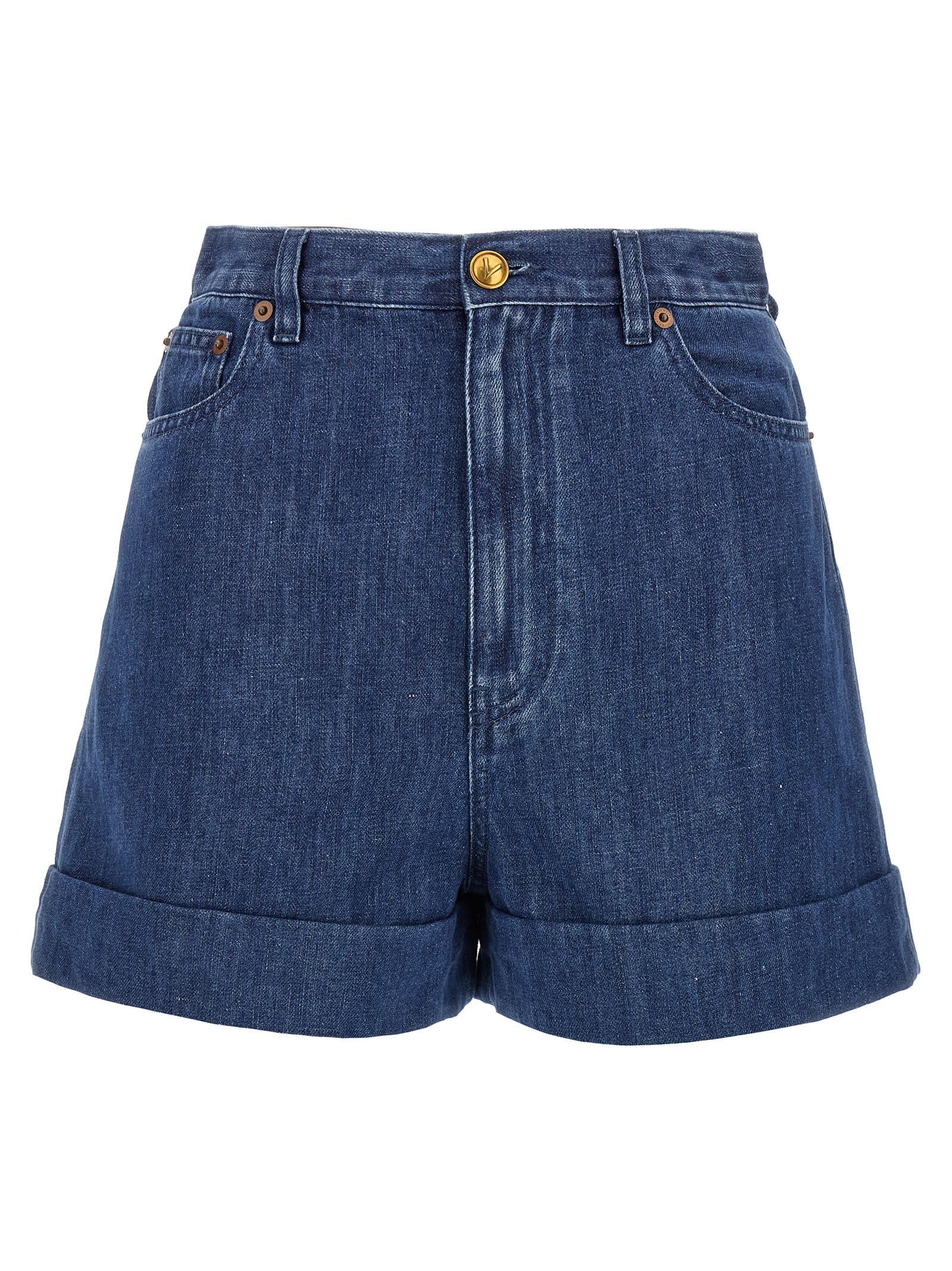 valentino garavani denim shorts