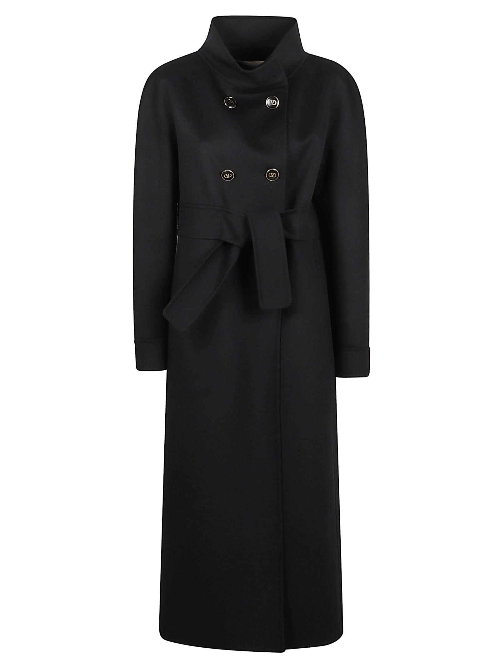 valentino garavani double-breasted belted coat