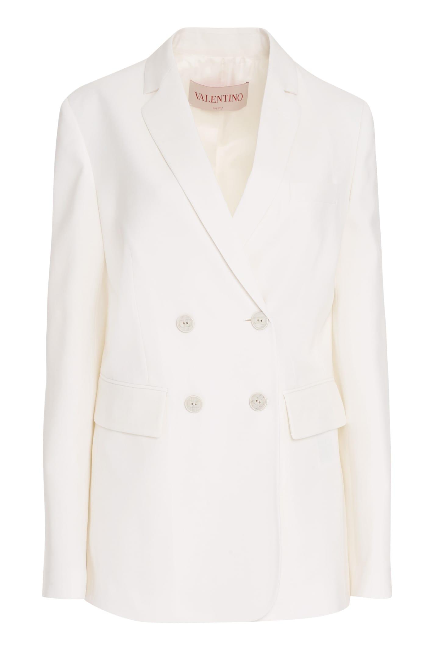 valentino garavani double-breasted wool blazer