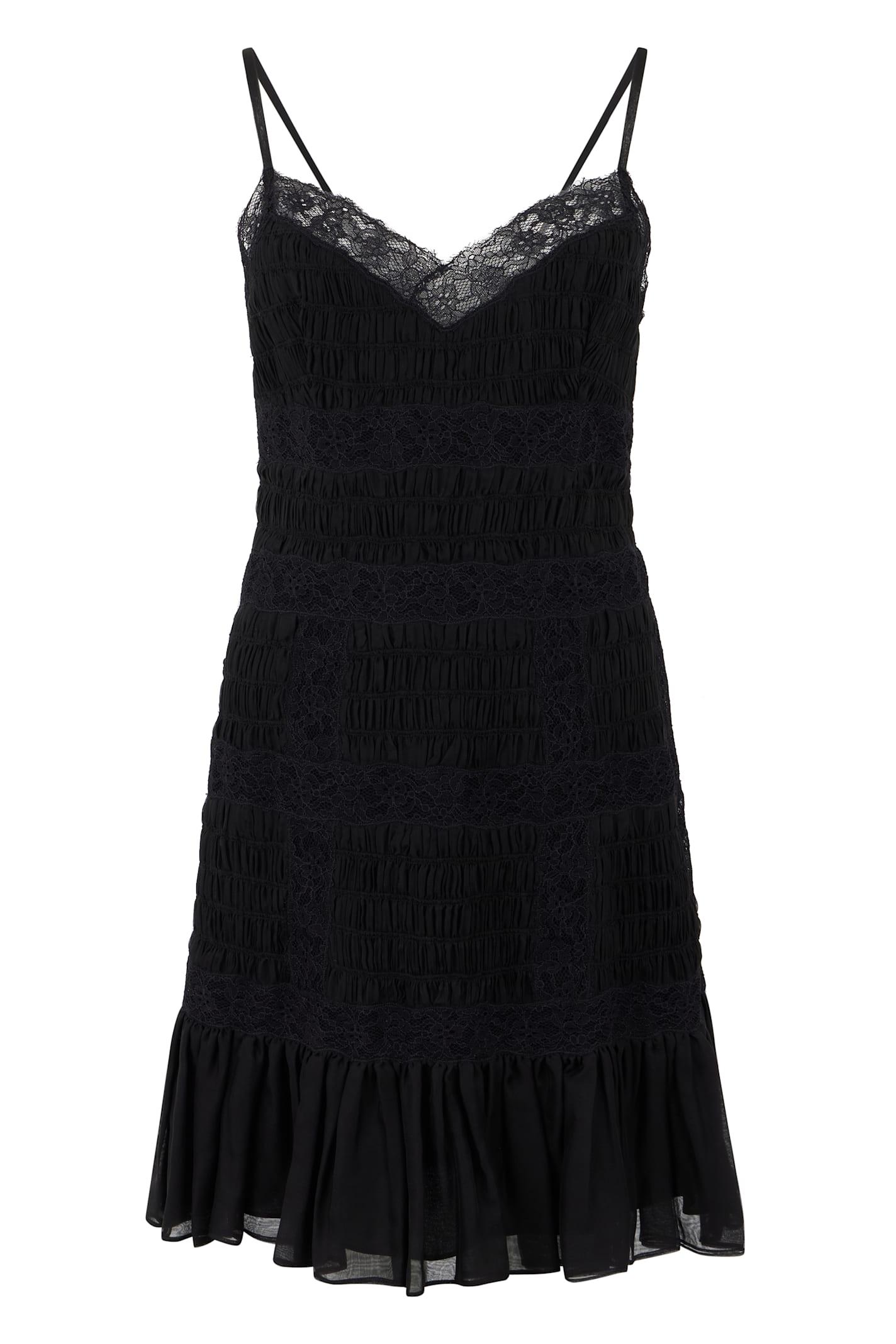 valentino garavani dress short black with lace