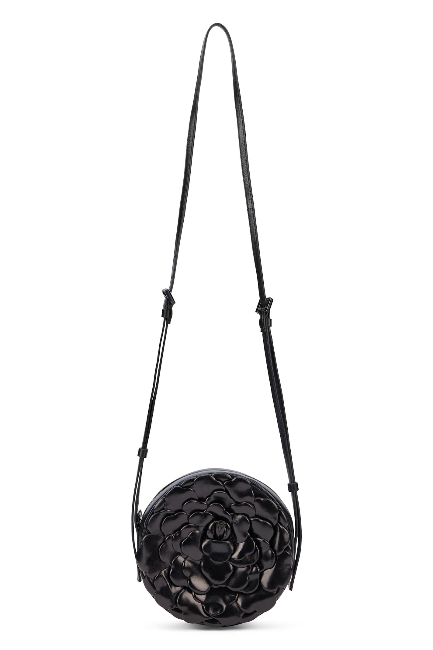 valentino garavani elegant black circular shoulder bag