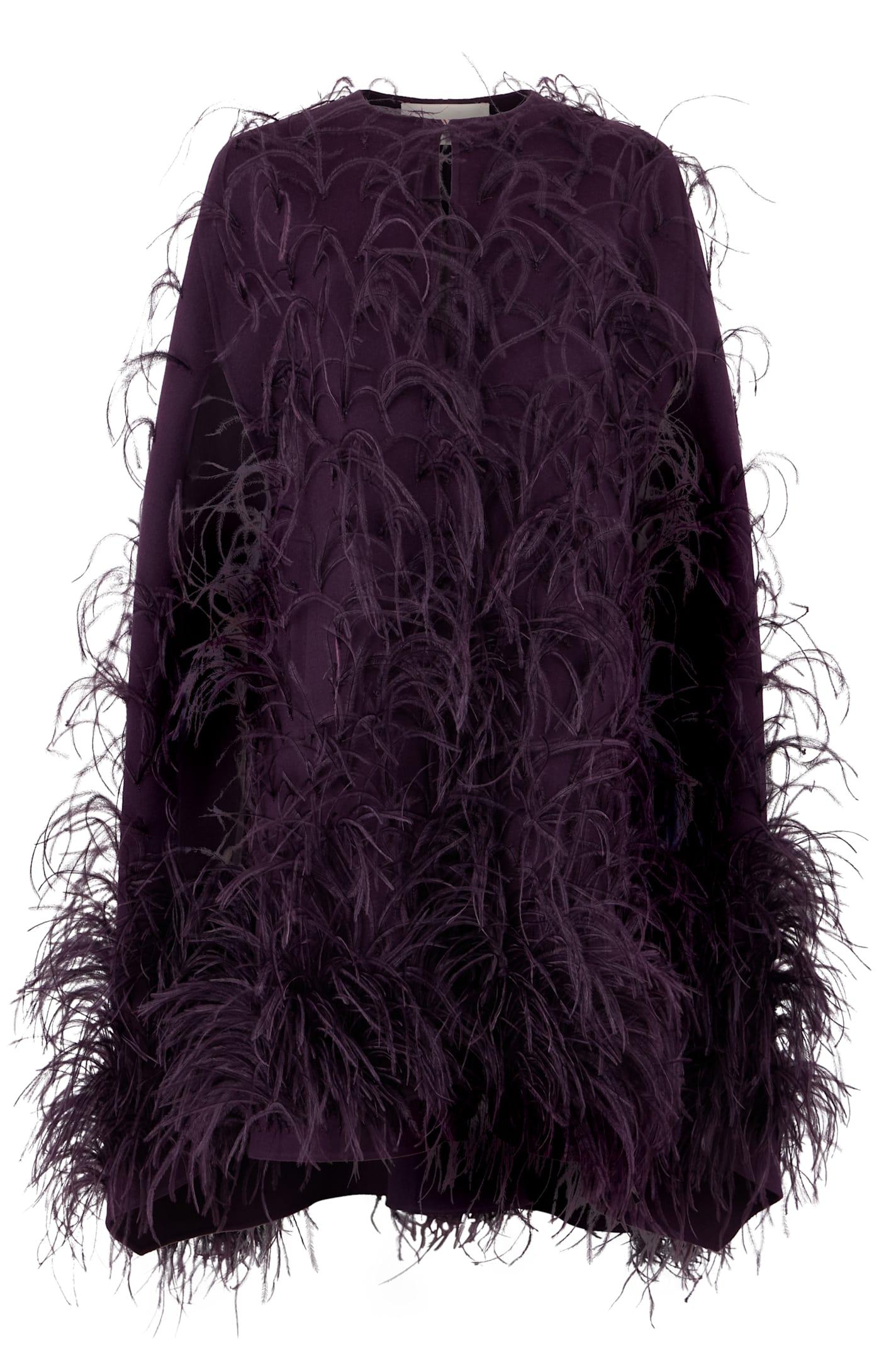 valentino garavani elegant purple cape