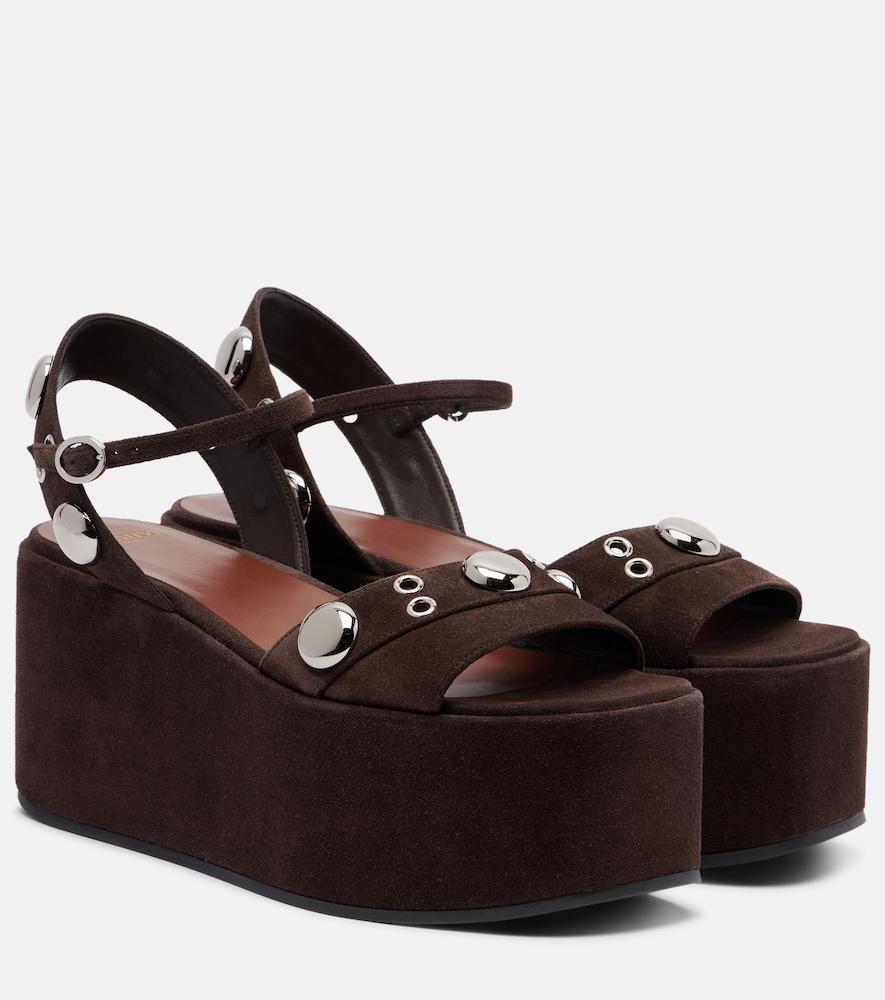 valentino garavani embellished suede sandals