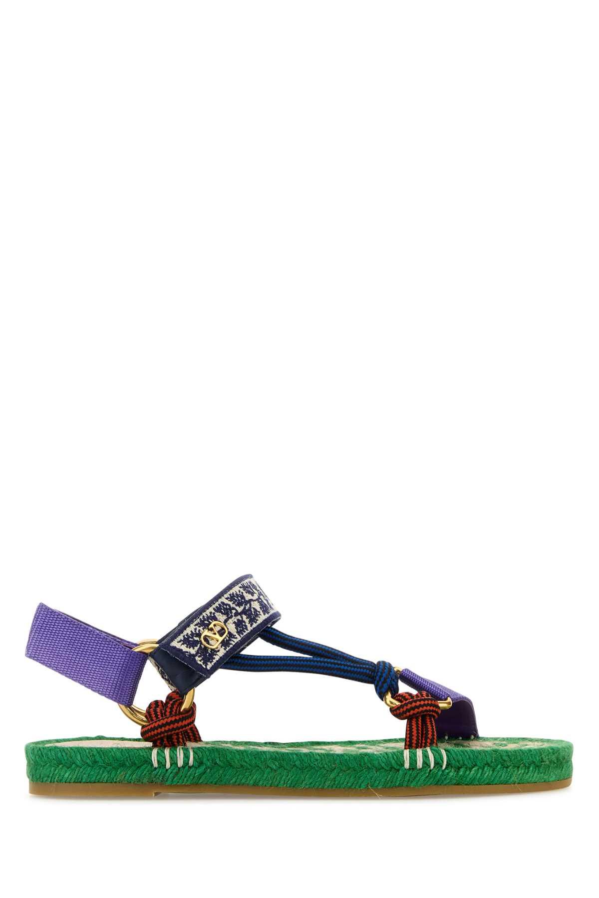 valentino garavani embroidered fabric lake powell sandals