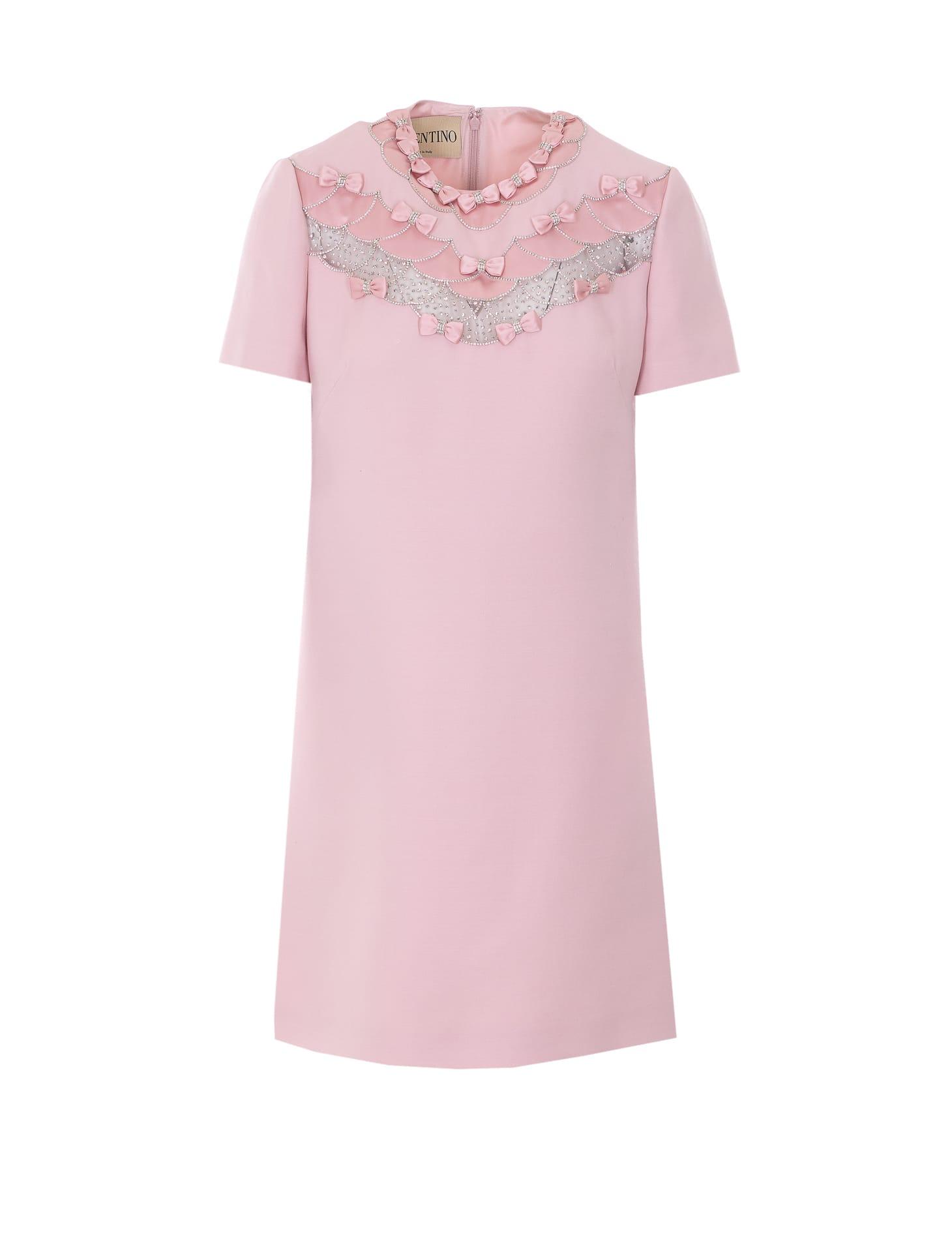 valentino garavani embroidered mini dress