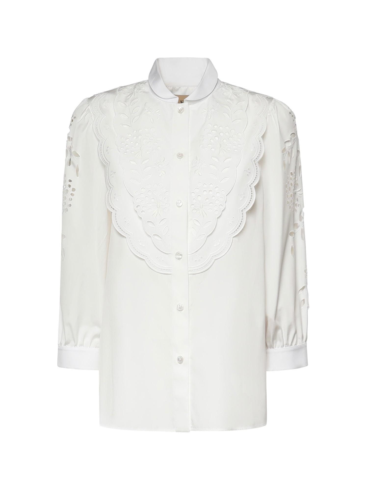 valentino garavani embroidered poplin shirt