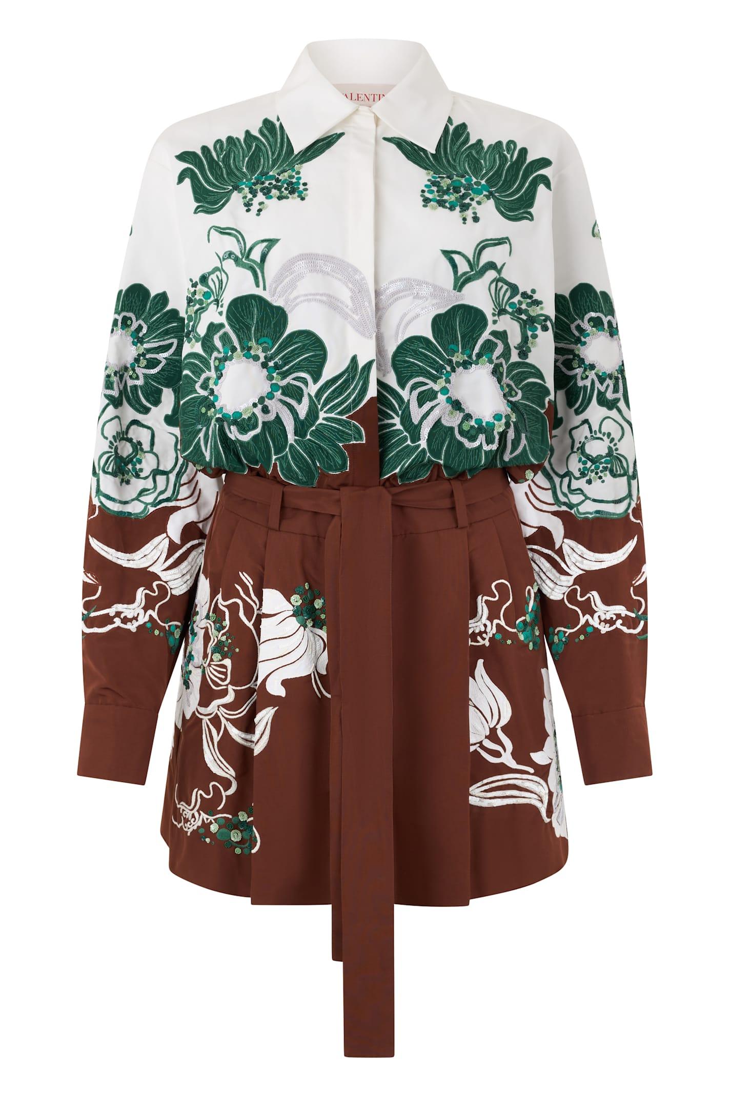 valentino garavani embroidered short jumpsuit