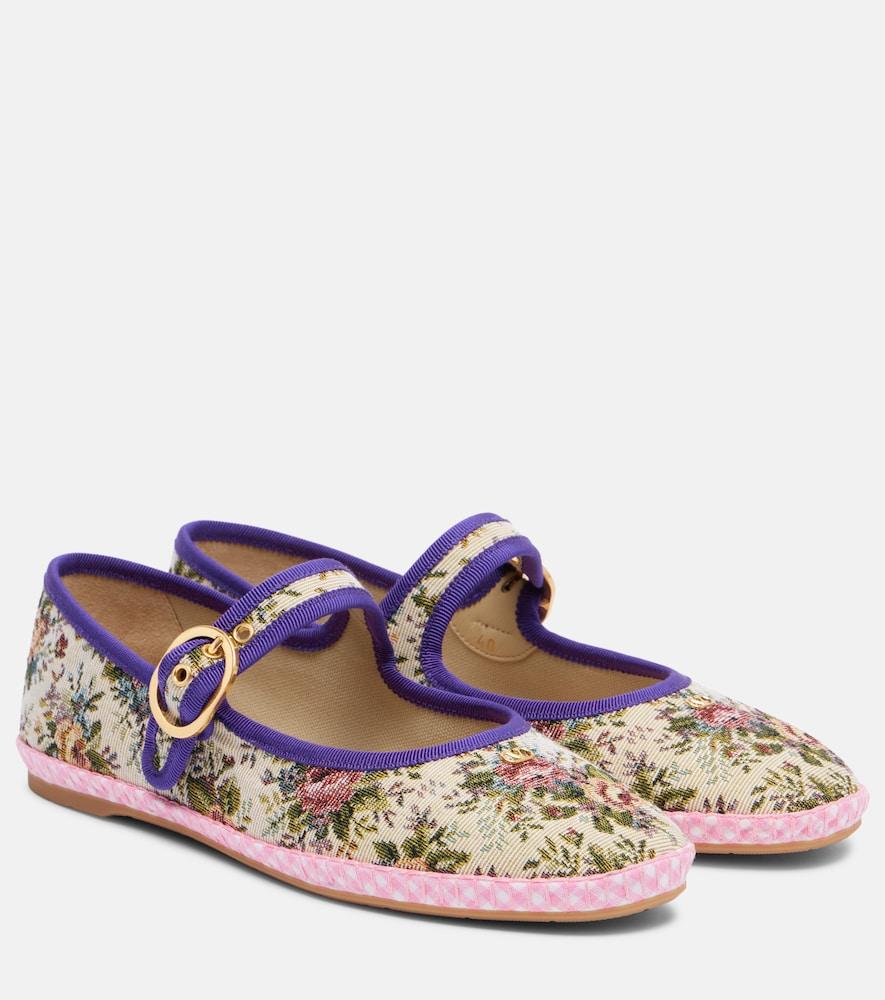valentino garavani endouce floral mary jane flats