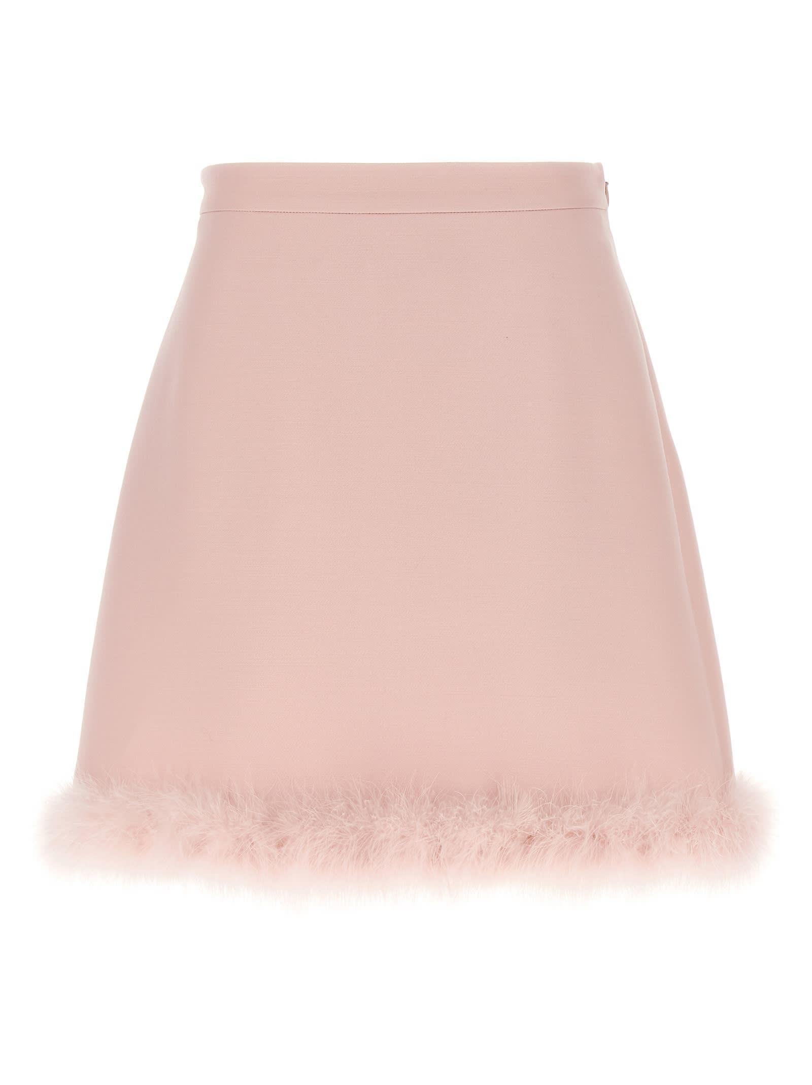 valentino garavani feathers skirt