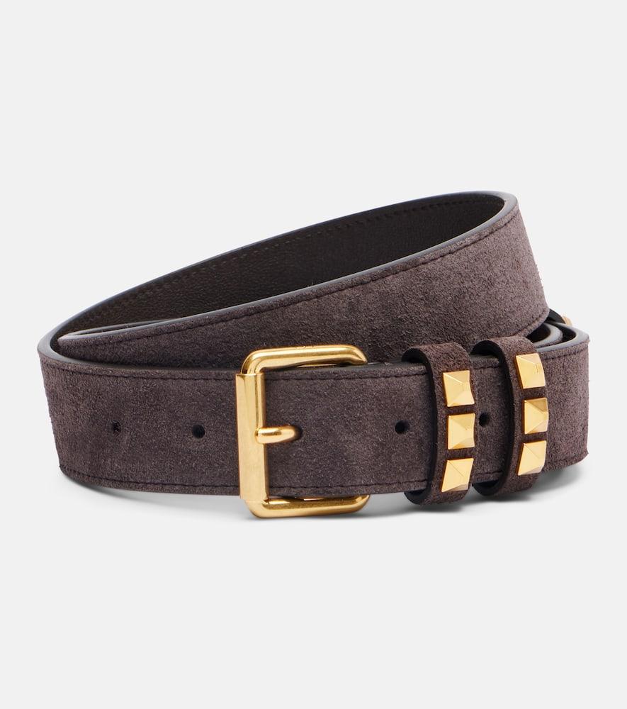 valentino garavani flaneuse rockstud suede belt