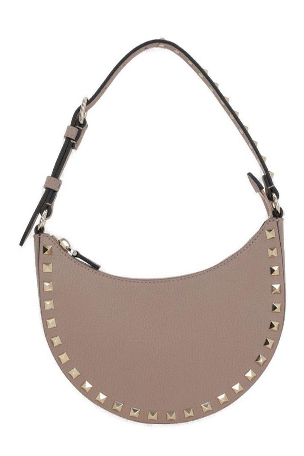 valentino garavani garavani rockstud zip-up tote bag