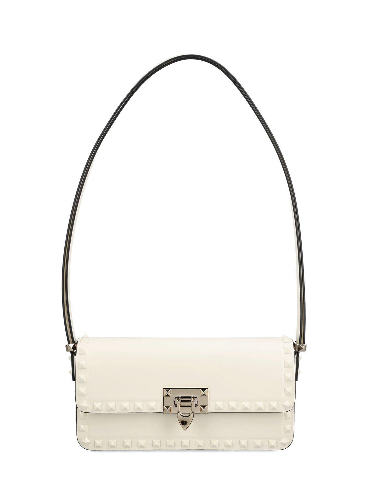 valentino garavani garavani rockstud23 e/w foldover top shoulder bag