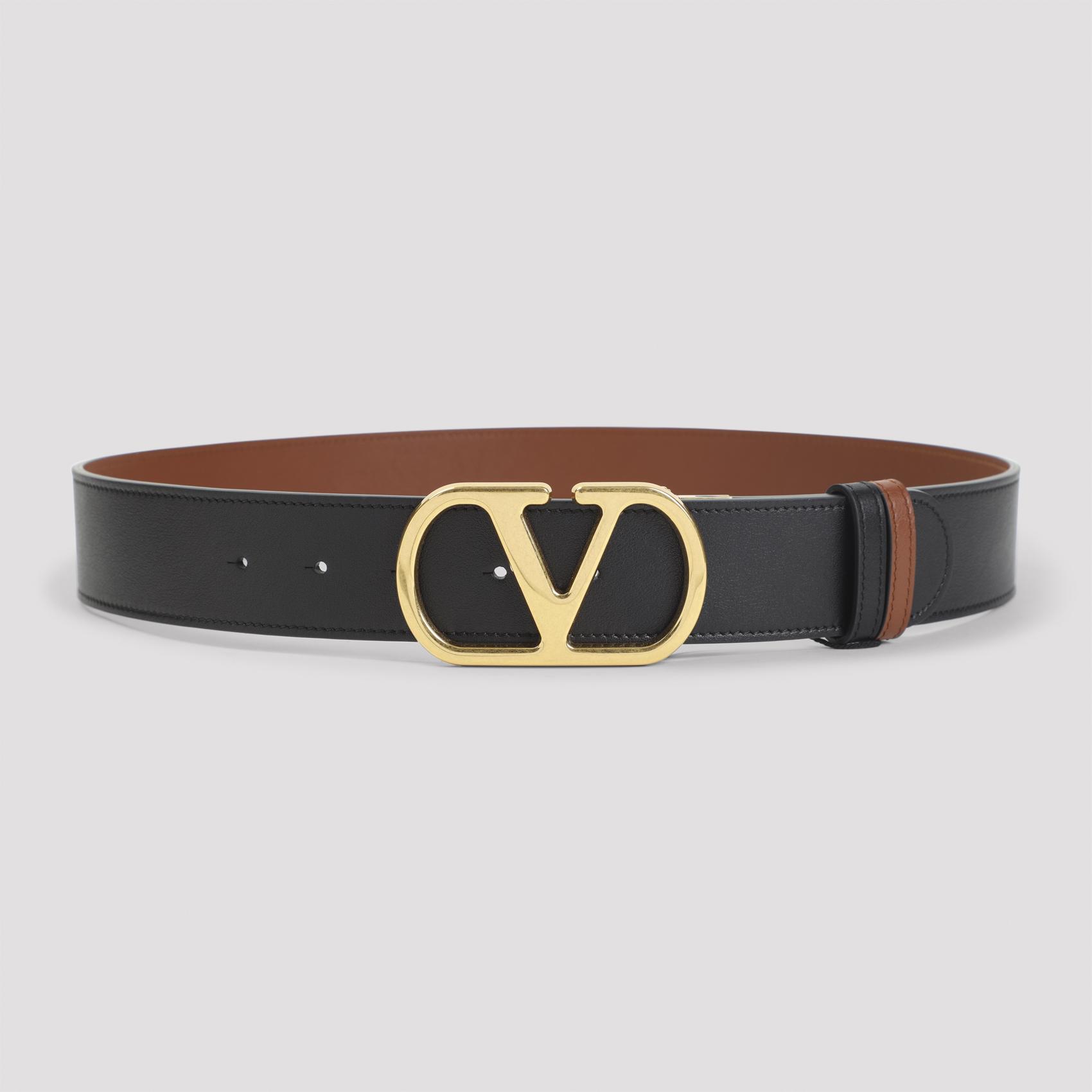 valentino garavani h 40 reversible belt black calf leather - women